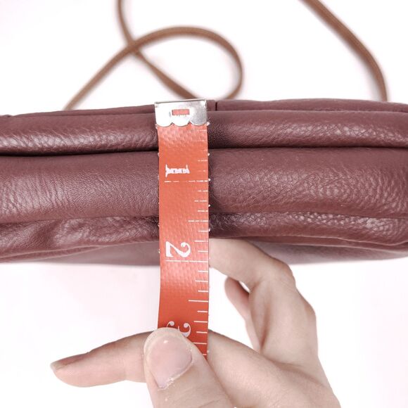 MultiSac Zippy Triple Compartment Two Tone Tan & Wine Adjustable Crossbody EUC - Picture 13 of 13